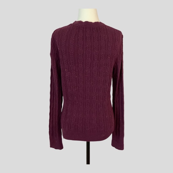 Eddie Bauer Cable Knit Cardigan - Size M - Picture 2 of 5